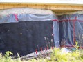Tarred & vapor barriered exterior wall